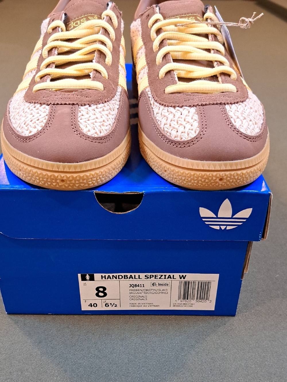 Adidas Handball Spezial - Color: Brown/Orange/Gum - Size: Women 8 - Picture 4 of 11